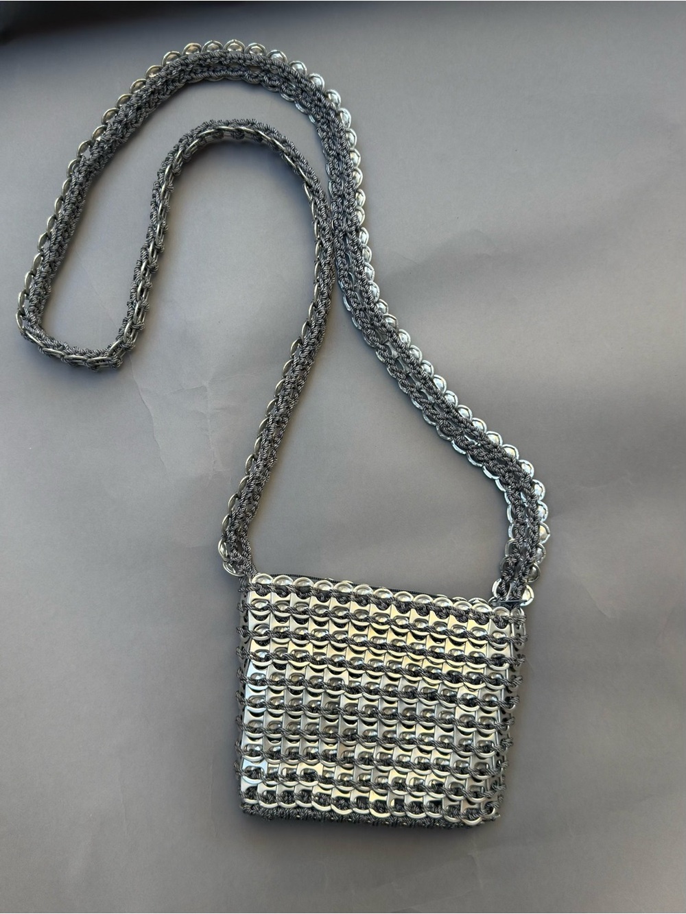 Silver Chainmail Crossbody Bag